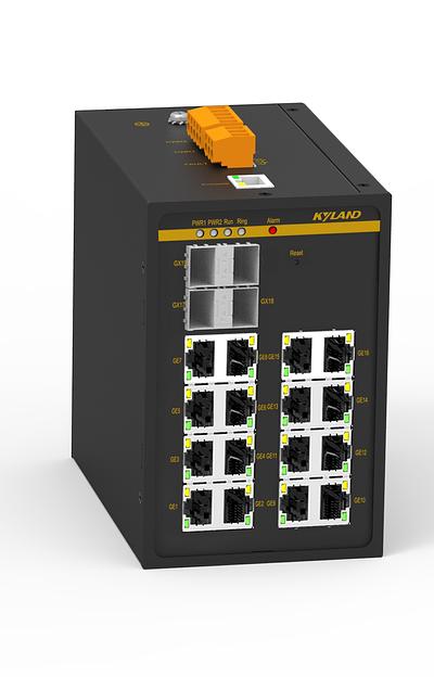 Управляемый коммутатор c 4 слотами 100/1000Base-X SFP, 16 портами 10/100Base-T(X) (разъем RJ45), два входа питания 12 В пост., 24 В пост., PROFINET фото 1