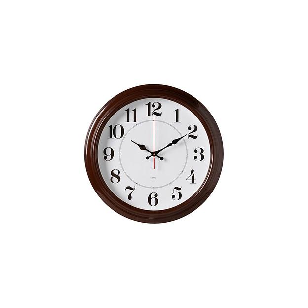 Настенные часы Бюрократ WALLC-R85P, аналоговые, коричневый фото 1