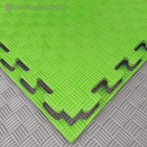 Мягкий модульный пол для детских игровых комнат 100x100 см, толщина 1,2 см, Цвет Зеленый, Толщина модуля 12 мм. фото 1