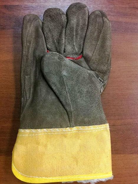 Перчатки Ангара спилковые комбинированные утепленные ОПТ фото 3