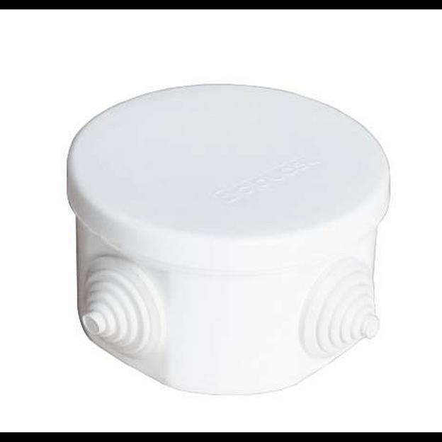 Коробка распределительная ОП 75х45мм IP54 4 выхода 4 гермоввода крышка защелкивающаяся бел. Epplast фото 1