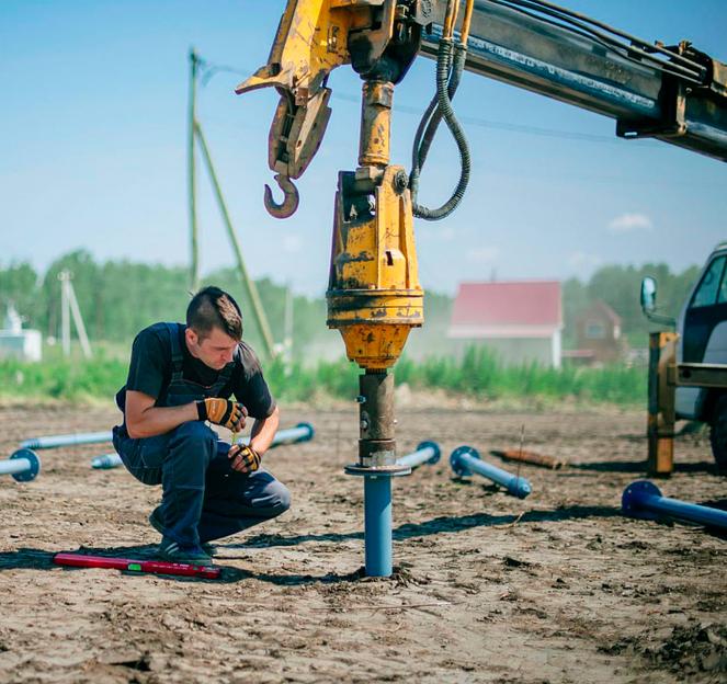 Монтаж винтовых свай под ключ Ленинградская область фото 1