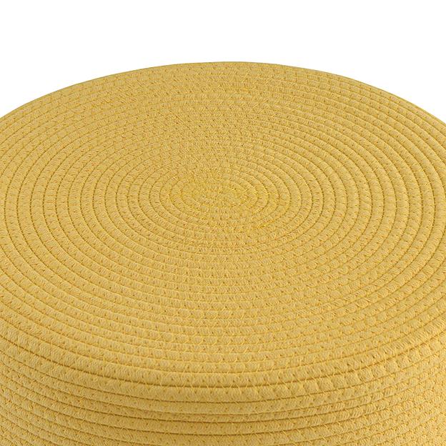 Пуф Devy, Ø40х40 см, бежевый/горчичный фото 3