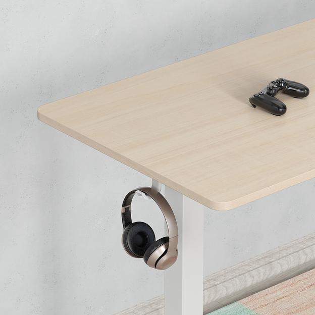 Стол для компьютера Cactus угловой подъёмный столешница МДФ белый дуб каркас белый 140x72x60см (CS-EDXL-WWD) фото 5