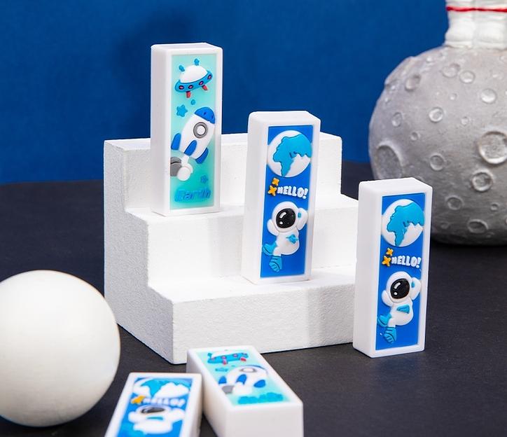 Набор ластиков Deli 71133-P 110x62x47мм ПВХ ассорти картон.кор. (24шт) фото 2