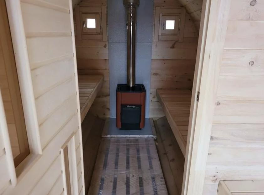 Круглая баня-бочка 4 м, Кедр, (1 секция) фото 3