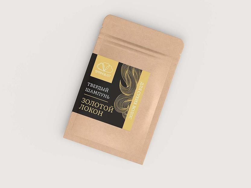 Твёрдый шампунь «Springlist» Золотой локон для сухих волос, опт фото 1