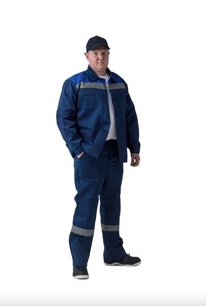 Костюм мужской рабочий «Трудовик» синий, опт фото 1