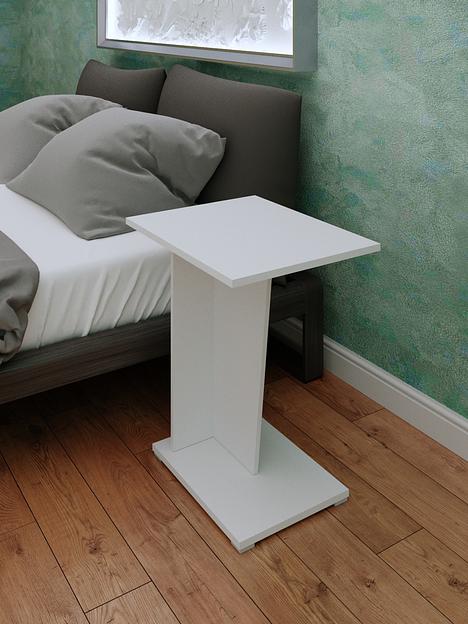 Столик журнальный Wood&Stone «Астион» белый 41.5×41.5×60 см фото 4