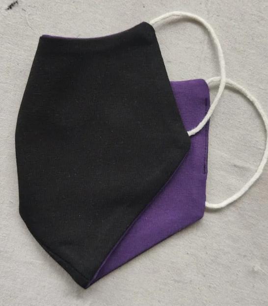 Пошив многоразовых медицинских масок (цвет: Фиолетово-чёрный)   фото 1
