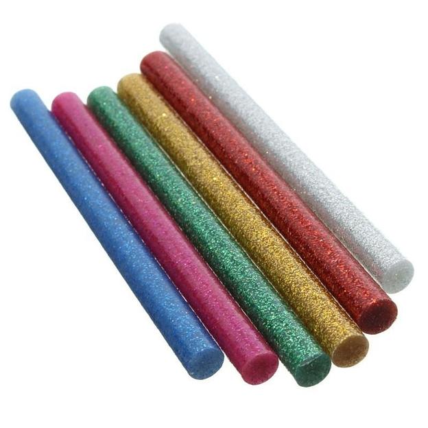 REXANT (09-1285) Клеевые стержни d=11,3 мм, L=270 мм, цветные с блестками (упак. 10 шт.) фото 1