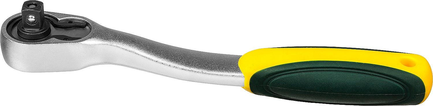 KRAFTOOL 1/4″, 72 зубца, изогнутая трещотка для торцовых головок, Pro (27795-1/4) фото 3