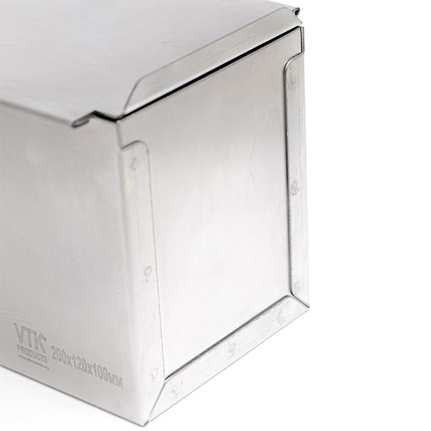 Форма для тостового хлеба с крышкой 300х130х130 мм нержавеющая сталь фото 7