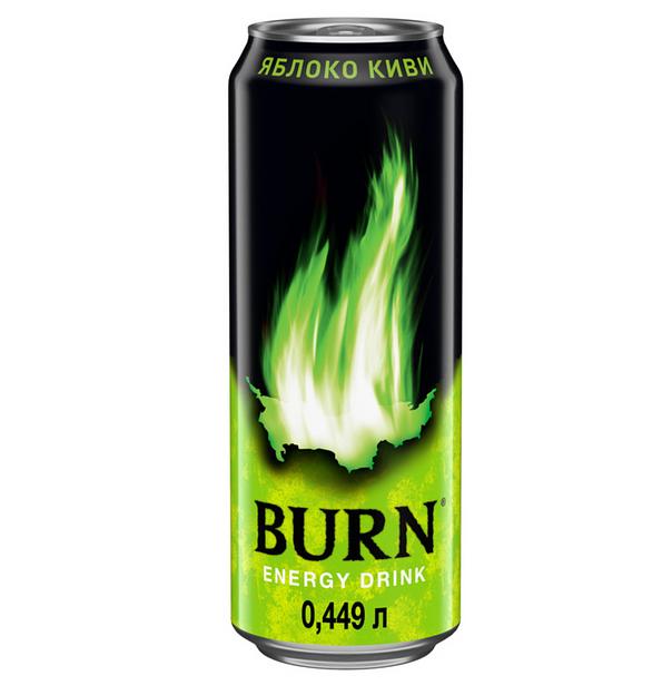 Энергетик Бёрн «Яблоко киви» 0,45 л ОПТ фото 1