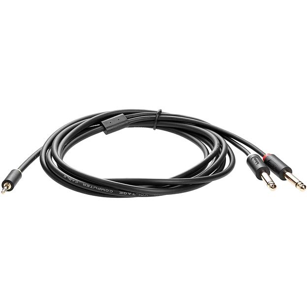Кабель-адаптер 3.5ST(M)/2X6.35 ST(M), 3м, Telecom PRO VCOM Адаптер-переходник Telecom Jack 3.5 mm M/2 x jack 6.35 mm M (TAV6168-3M) фото 5