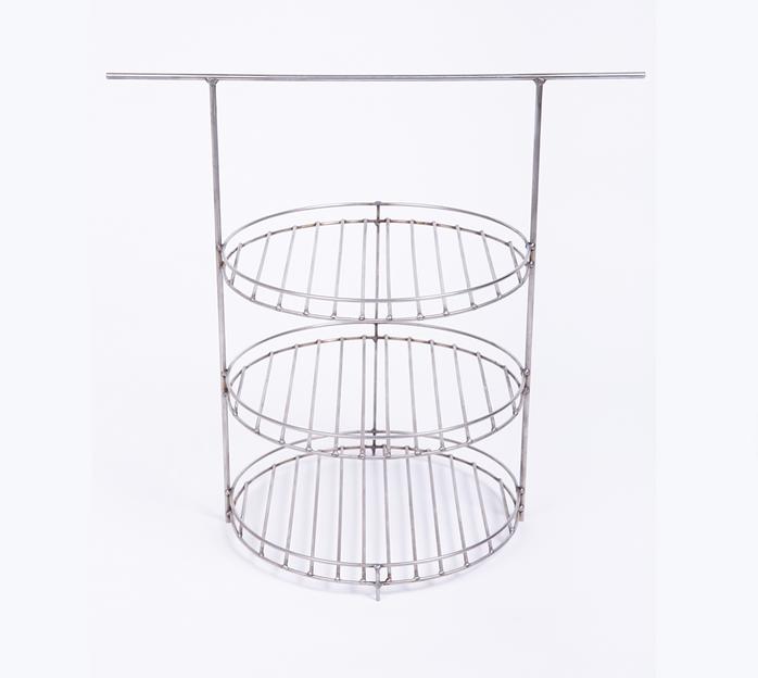 Решетка Д25 3-х ярусная с бортиком и перекладиной ОПТ фото 1