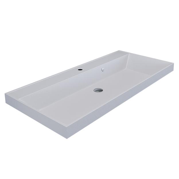 Раковина кварцевая для ванной Uperwood Classic Quartz 100 см, белая матовая, жасмин фото 2