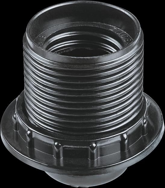 Патрон люстровый Е27 карболитовый с кольцом черный фото 1