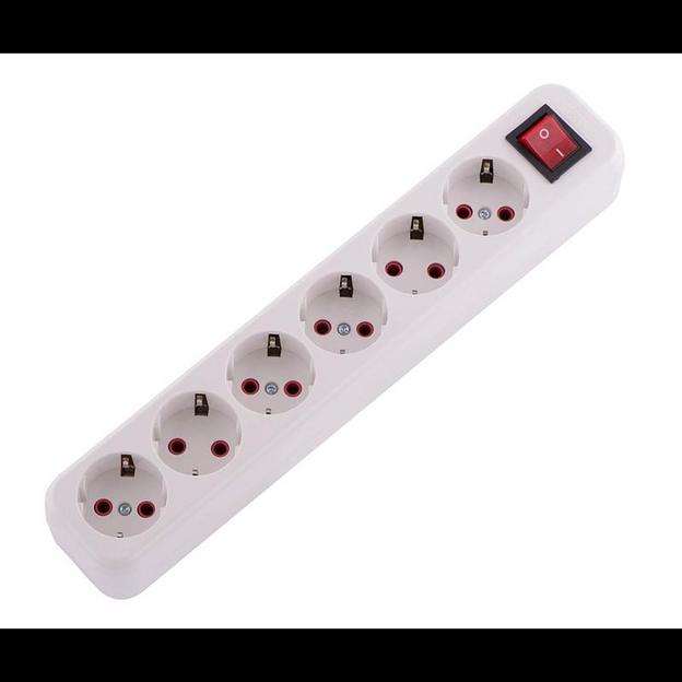 Колодка удлинителя 6-м с заземл. Lila с выкл. LEZARD 720-0600-602 фото 1