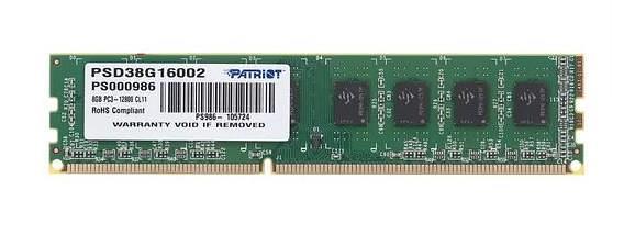 Модуль памяти DIMM 8GB DDR3-1600 PSD38G16002 PATRIOT фото 1