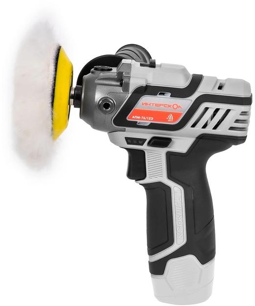 Полировальная машина Интерскол АПМ-76/12Э 8300об/мин рез.шпин.:M8 d=76мм (806.0.0.70) фото 2