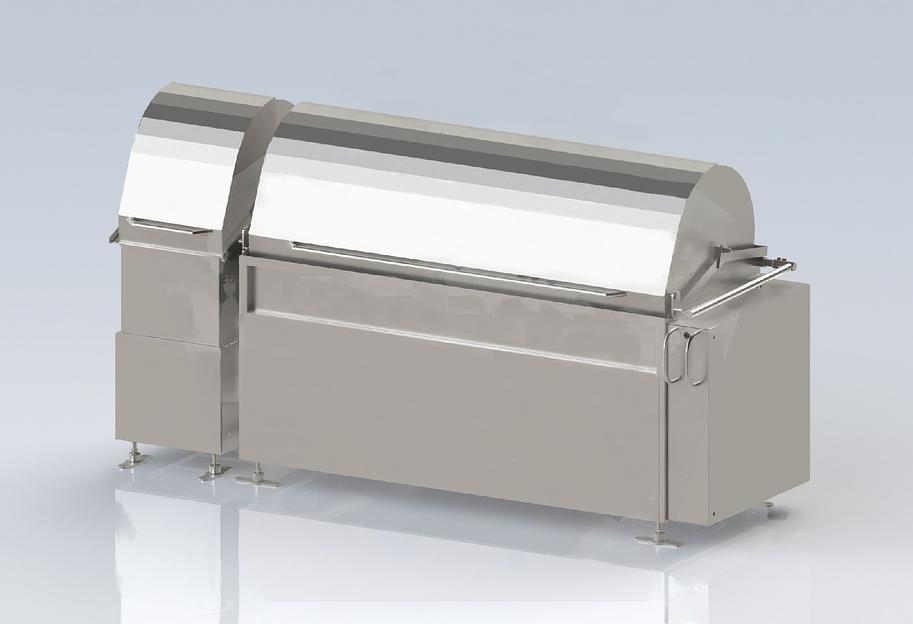 Скребмашина (шпарчан) двухваловая КР-ФЧШС с сепаратором щетиносборником фото 1