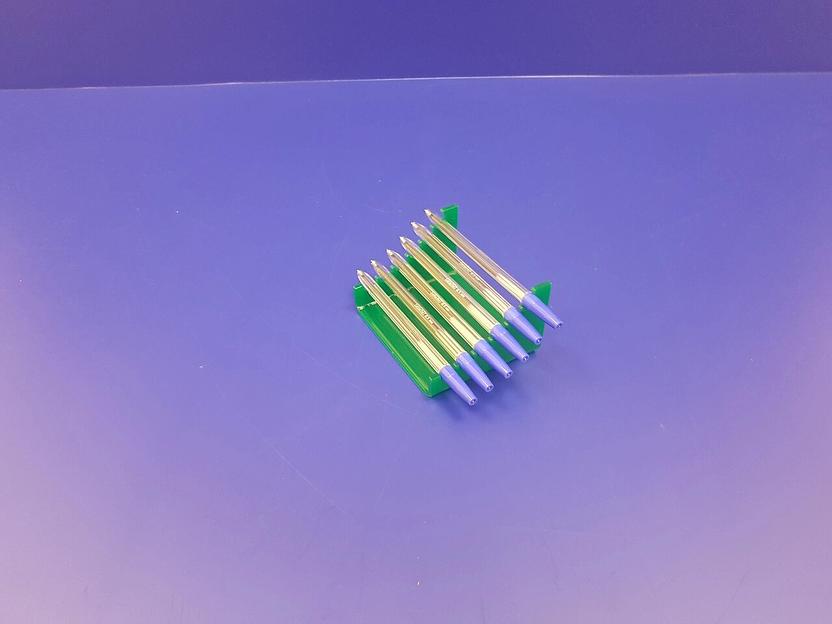 Подставка для ручек карандашей кистей 6 секции (горка радиус, цвет зеленый) фото 2