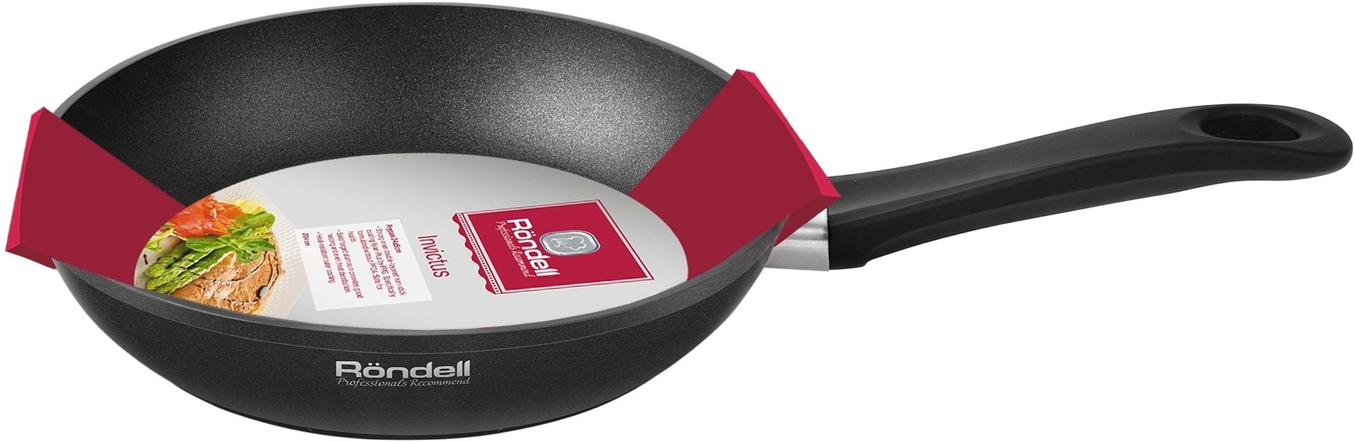 Сковорода Rondell Invictus RDA-1522 круглая 28см покрытие: Xylan Plus ручка несъемная (без крышки) черный фото 4