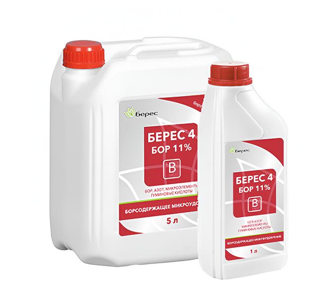 Удобрение «Берес-4» Супер гумат с микроэлементами универсальный с бором 11% 5 л, опт фото 1