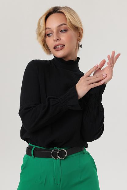 Блузка 100% хлопок  4119/03/Черный  фото 3