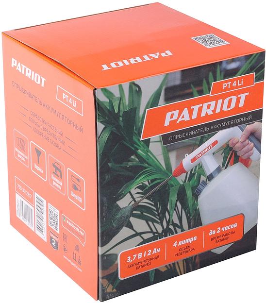 Опрыскиватель Patriot PT-4Li аккум. 4л белый/оранжевый (755302617) фото 7