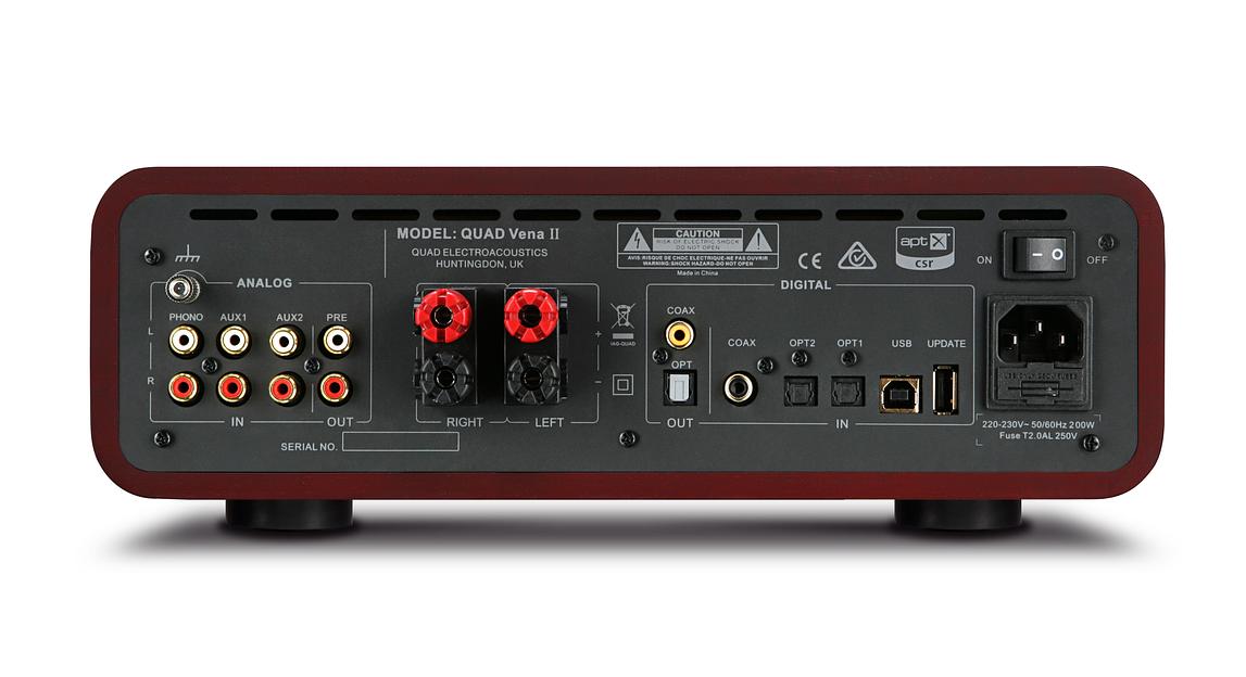 Интегральный усилитель со встроенным ЦАП QUAD Vena II. Цвет Sapele Mahogany фото 2