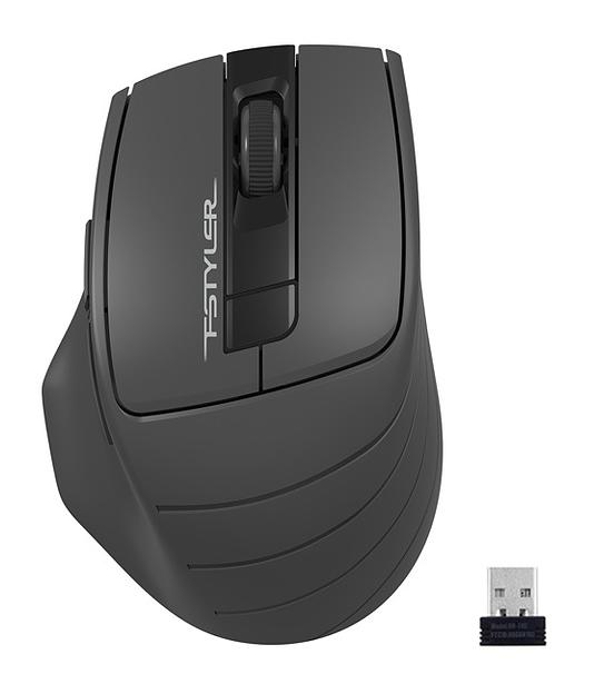 Мышь A4Tech Fstyler FG30 серый оптическая (2000dpi) беспроводная USB (6but) фото 2