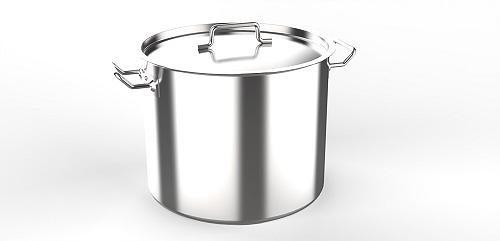 Котел 40 л. нерж. d=40 см. h=33 см. тройное дно с крышк. (индукция) MGsteel /1/ фото 1