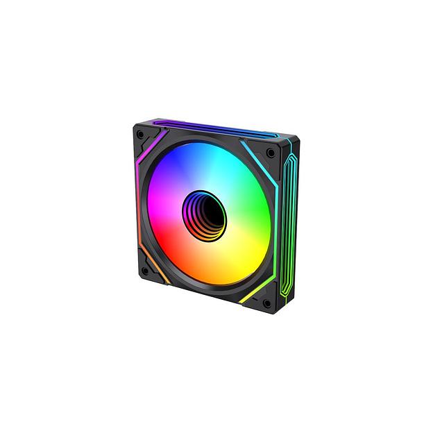 Вентилятор BLOODY BD-CF120ARGB5 LCD 120мм, 4-pin, 1600об/мин, 11 - 26 дБ, ARGB, черный, Ret [bd-cf120argb5-bk] фото 1