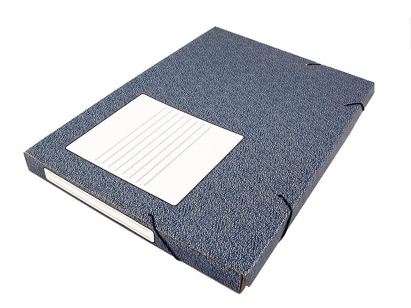 Папка А3 для хранения чертежей на резинке 345*490*40мм, мрамор , м/гофр. фото 1