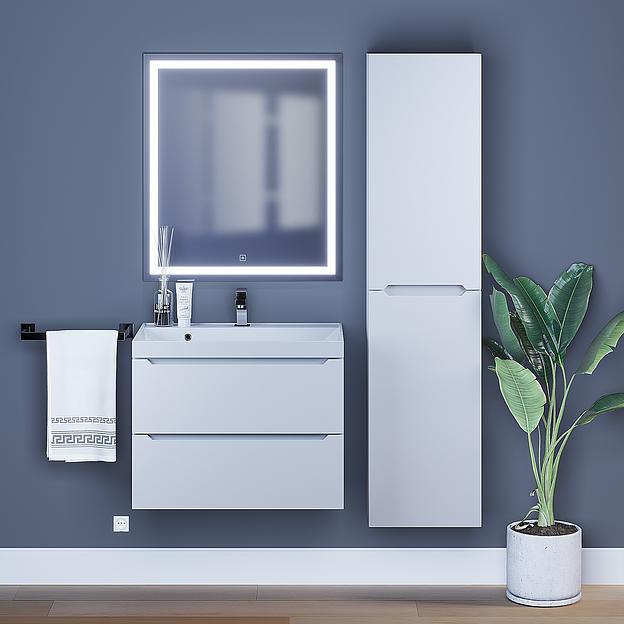 Тумба под раковину для ванной Uperwood Tanos 70 см, подвесная, белая матовая фото 6