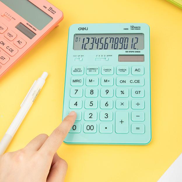 Калькулятор настольный Deli Touch EM01551 желтый 12-разр. фото 7