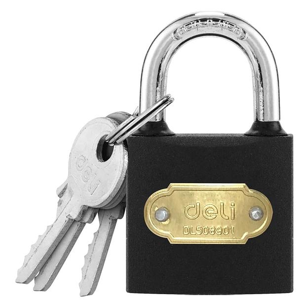 Замок Deli Замок навесной Deli DL508901 стальной, 32мм фото 1