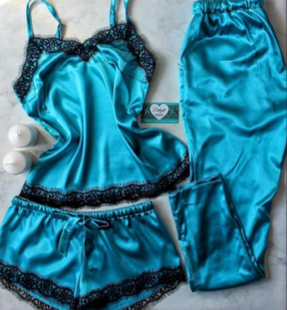 Комплект топ, шорты и штаны с кружевом ОПТ фото 1