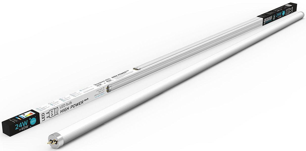 Лампа светодиодная Gauss Elementary 93024 24Вт цок.:G13 трубка 220B 4000K св.свеч.бел.нейт. (упак.:1шт) фото 1