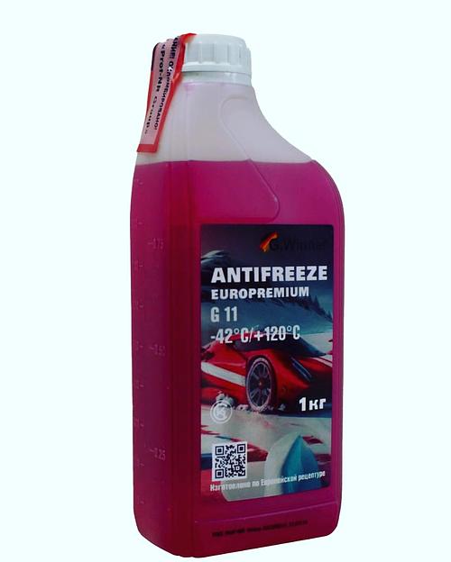 Антифриз красный EuroPremium G11 (-42/+120 °C), 1 кг ОПТ фото 1