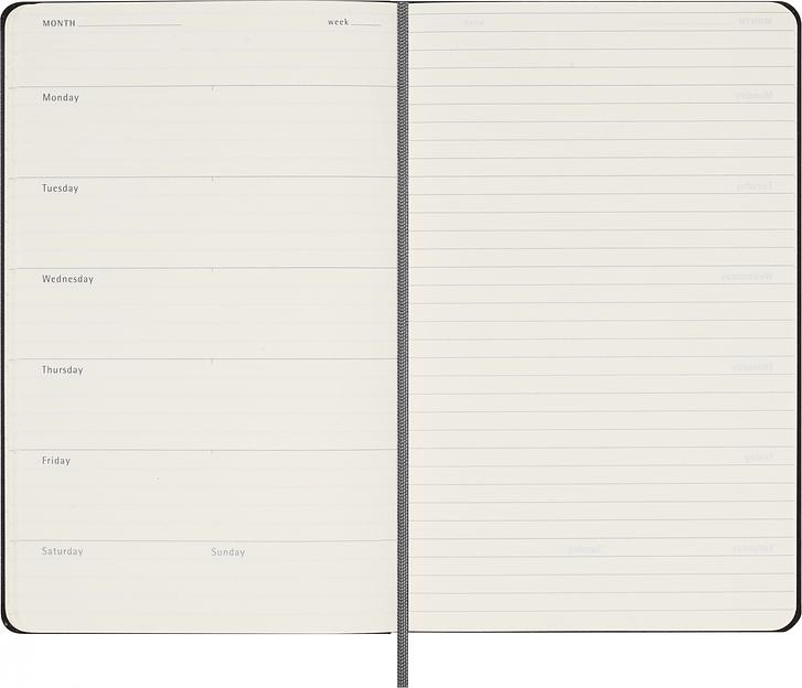 Еженедельник Moleskine CLASSIC WKNT Large 130х210мм недатир. 288 черный фото 7