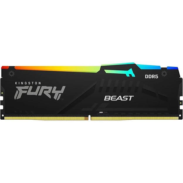 Память DDR5 8GB 5200MHz Kingston KF552C36BBEA-8 Fury Beast Expo RGB RTL PC5-41600 CL36 DIMM 288-pin 1.25В kit single rank Ret фото 1