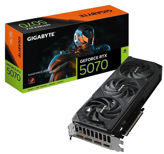 Видеокарта PCIE16 RTX5070 12GB GV-N5070WF3-12GD GIGABYTE фото 9