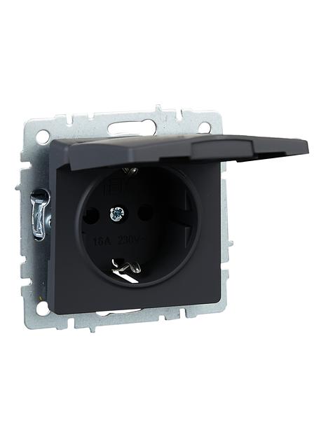 IEK BR-R16-16-K53 BRITE Роз. с з/к/ш с кр. 16А IP20 РСбш10-3-БрГ граф. фото 6