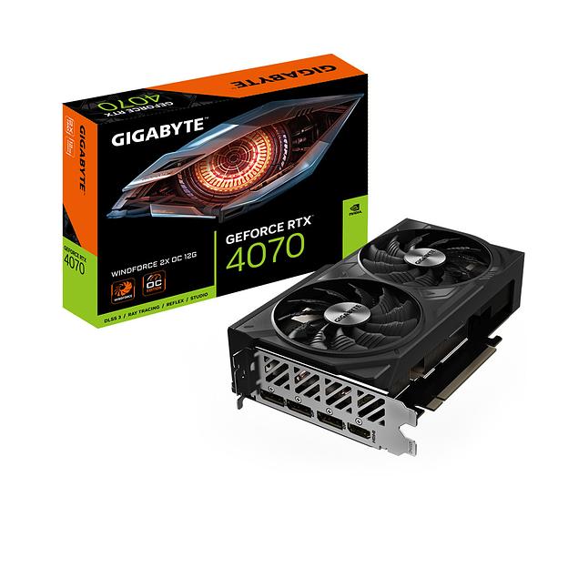 Видеокарта Gigabyte (GV-N4070WF2OC-12GD) RTX4070 WINDFORCE OC 12G фото 3