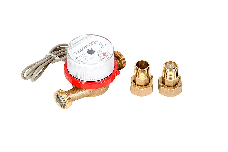 Счетчик воды универсальный с импульсным выходом ВСКМ-15 ДГ (110 мм, с кмч с ОК) фото 1