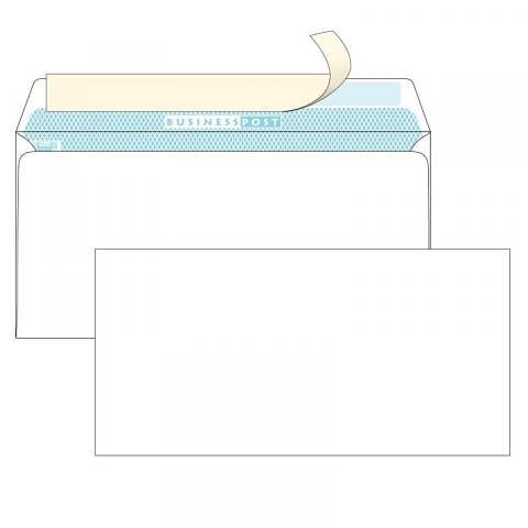 Конверт C65 114x229 мм, отрывная лента, 90 г/м2, белый, Packpost Businesspost (2376) фото 1