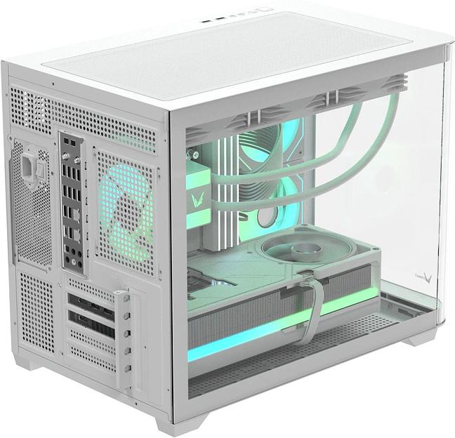 Корпус Formula Crystal U2M Floe белый без БП mATX 1xUSB3.0 audio bott PSU фото 3